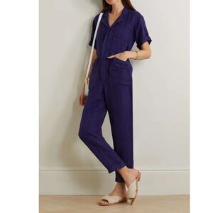 Alex Mill Navy Linen Utility Jumpsuit